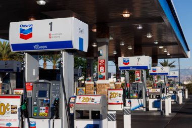 Las Vegas-Circa Haziran 2019: Chevron Perakende benzin Istasyonu. Chevron Standart Petrol Corporation V kökleri izler