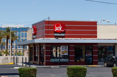 Las Vegas-Circa Haziran 2019: Jack-ın-The-kutu Fast Food Restaurant. Jack-ın-The-Box için onun iki ünlüdür 99 cent Tacos III