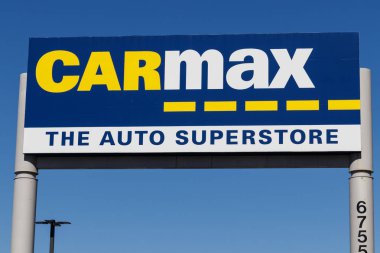Las Vegas - Circa June 2019: CarMax Auto Dealership. CarMax is the largest used and pre-owned car retailer in the US III clipart