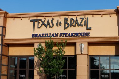 Las Vegas-Circa Haziran 2019: Texas de Brazil Brezilya Steakhouse. Bir Brezilyalı-Amerikan Churrascaria sunan Texan tarzı etler ı