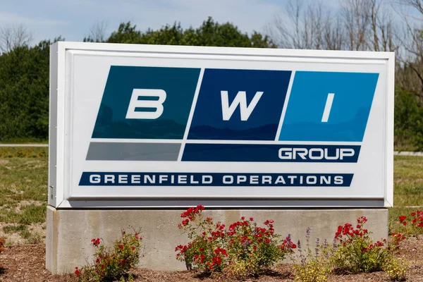 Greenfield-circa červen 2019: poloha skupiny BWI. Beijingwest získala bývalé šasi Delco a Delphi a brzdová divize II. — Stock fotografie