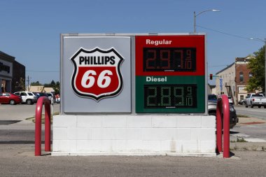 Lübnan - Yaklaşık Temmuz 2019: Phillips 66 Şirket Perakende Satış Yeri. Phillips 66, Amerikan Enerji Şirketi I.