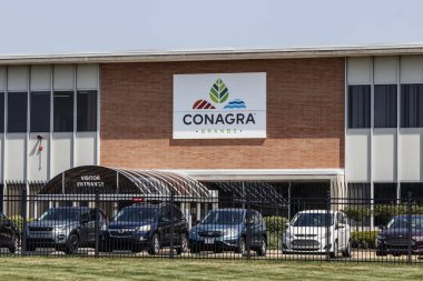 Indianapolis-Circa Temmuz 2019: ConAgra markalar üretim tesisi. ConAgra Chef Boyardee, Jiffy pop ve Slim Jim II dahil olmak üzere gıda 60 üzerinde markalar yapar