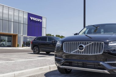 Indianapolis - Yaklaşık Ağustos 2019: Volvo otomobil ve Suv bayilik. Volvo, Çinli otomotiv şirketi Geely III'ün bir yan kuruluşudur.