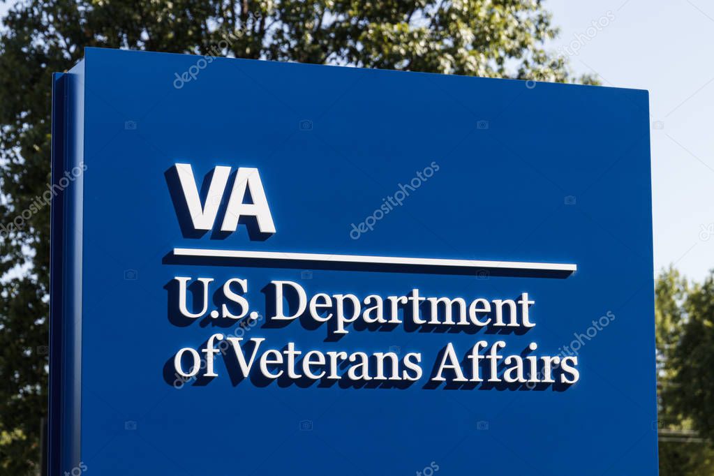 Ft. Wayne - Circa August 2019: Veterans Affairs signage and logo. The VA provides healthcare services to military veterans IX