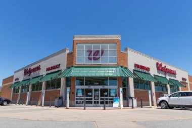 Indianapolis - 2020 yılı Haziran ayı civarı Walgreens perakende satış yeri. Walgreens, mağaza içi sağlık hizmetlerinde işbirliği yapmak için ortaklık imzaladı.