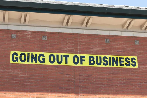 Going Out Business Sign — Stock Photo, Image