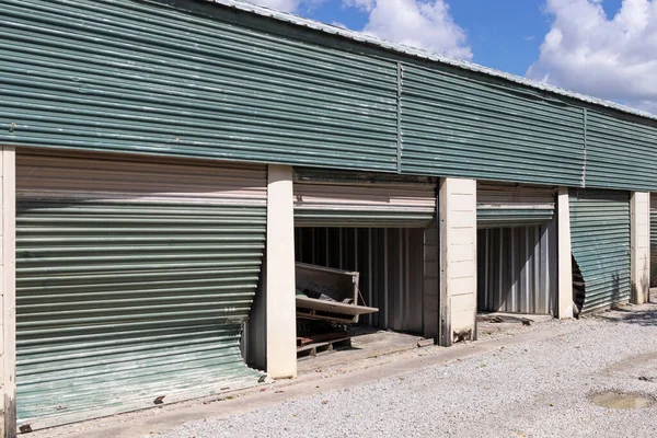 Unités Self Stockage Abandonnées Abandonnées Mini Garage Stockage — Photo