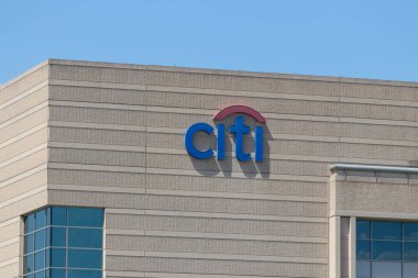 Florence - Temmuz 2020: Citibank şirket ofisleri. Citibank, finans hizmetleri çok uluslu Citigroup 'un tüketici bölümüdür..