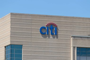 Florence - Circa July 2020: Citibank corporate offices. Citibank is the consumer division of financial services multinational Citigroup. clipart