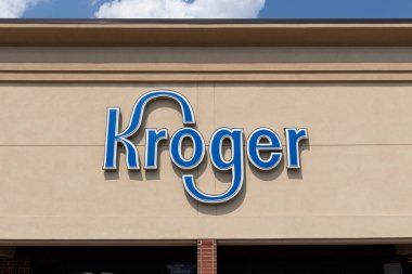 Indianapolis - Temmuz 2020: Kroger Süpermarketi. Kroger Şirketi en büyük market perakendecilerinden biridir..