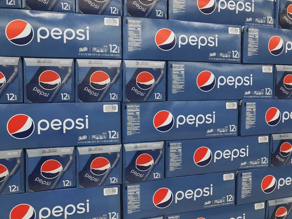 Indianapolis 2020 Július Körül Pepsi Tokok Láthatók Pepsi Pepsico Világ — Stock Fotó