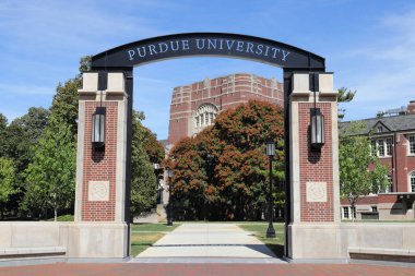 Batı Lafayette - Ağustos 2020: Purdue Purdue Üniversitesi Karşılama Merkezi.