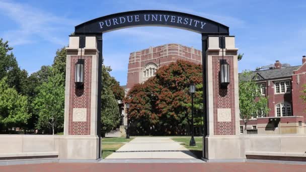 West Lafayette Sekitar Agustus 2020 Klip Kedua Purdue Welcome Center — Stok Video