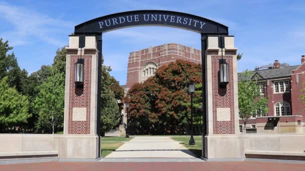 West Lafayette Sekitar Agustus 2020 Klip Kedua Purdue Welcome Center — Stok Video