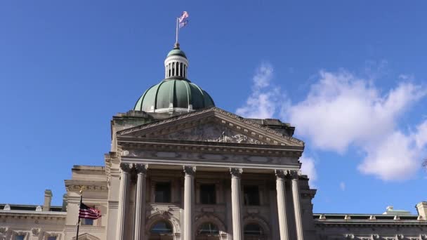 Indiana State House Capitol Dome Second Clip — Stock Video