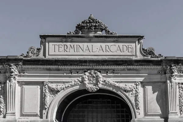 Terre Haute Circa Maj 2020 Terminal Arcade Położony Wabash Avenue — Zdjęcie stockowe