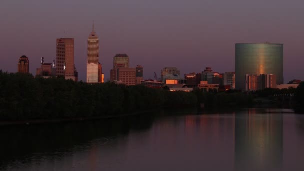 Indianapolis Circa Oktober 2019 Time Lapse Van Indianapolis Centrum Skyline — Stockvideo