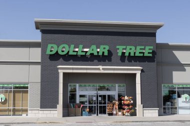 Indianapolis - 14 Eylül 2025: Dolar Ağaç İndirim Mağazası. Dolar Ağacı bir dolar ve çeyreğe eklektik ürün karışımı sunuyor. Ya da fazlası.