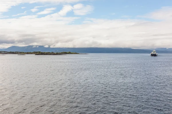 Fine Fiordo Bellissimo Paesaggio Norvegese Vista Dei Fiordi Norvegia Ideale — Foto Stock