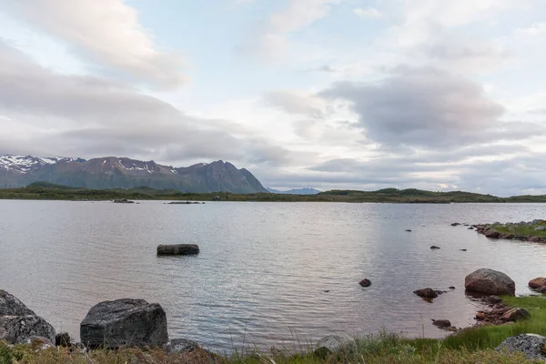 Gyönyörű Norvég Táj Kilátás Fjordokra Norvégia Ideális Fjord Tükröződés Tiszta — Stock Fotó