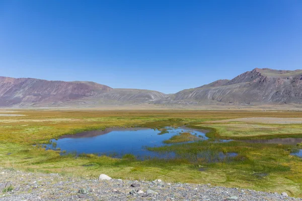 Paisagens Mongóis Nas Montanhas Altai Ampla Paisagem — Fotografia de Stock