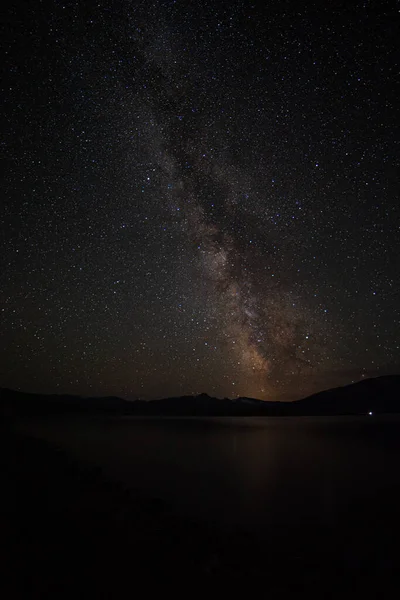 Tiro Espacial Colorido Mostrando Galáxia Caminho Leitoso Universo Com Estrelas — Fotografia de Stock