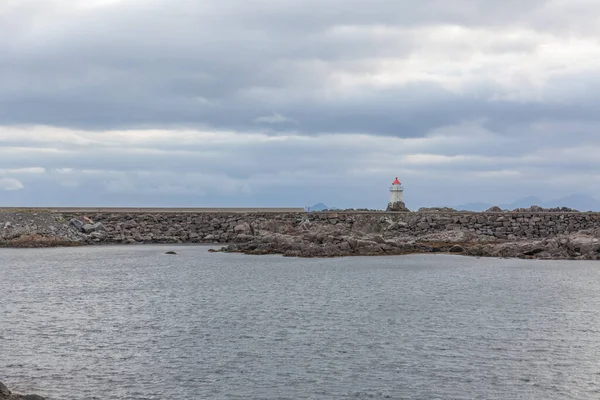 Lenyűgöző Kilátás Nyílik Fjordra Norvégiában Színes Reggeli Jelenet Norvégiában Szépség — Stock Fotó