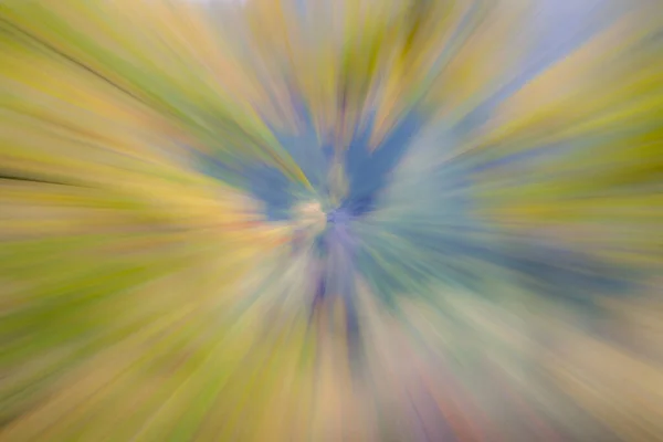 Abstract Photo Forest Autumn Photographed Different Effects Motion Zoom Colorful — Stock Photo, Image