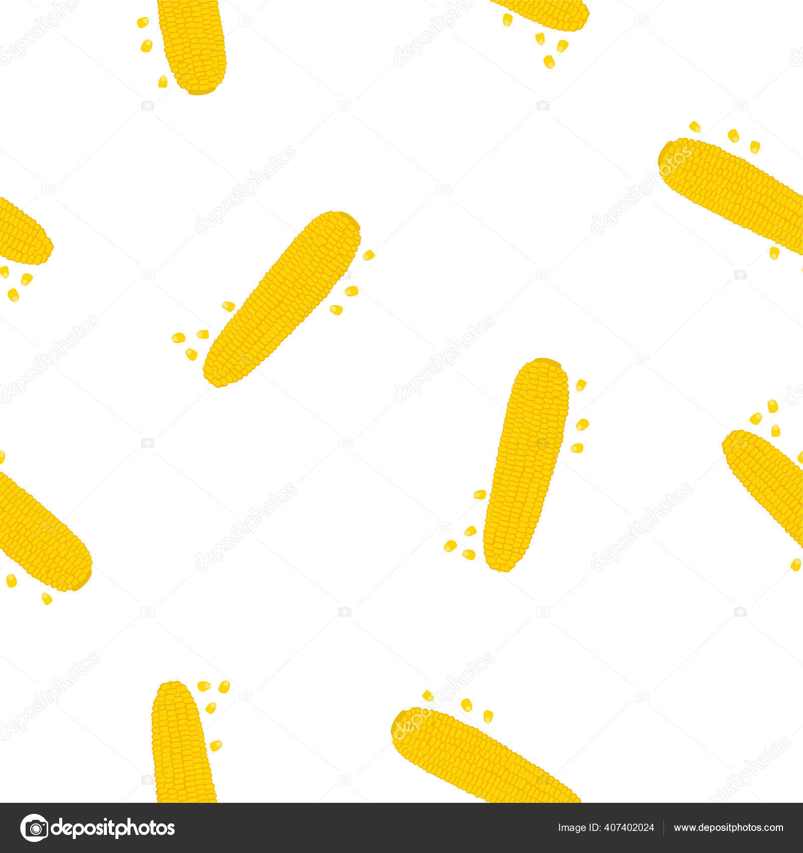Jagung Emas Manis Pola Vektor Tanpa Rupa Stok Vektor C Irchiknaz Gmail Com 407402024