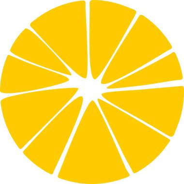 Beyaz arka plan üzerinde stilize portakal dilim  