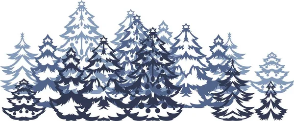 Fundo Com Árvores Natal Estilizadas —  Vetores de Stock