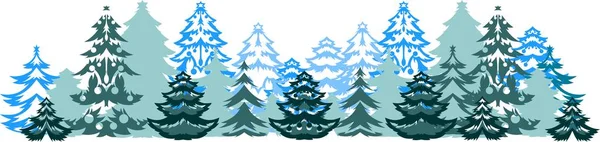 Fundo Com Árvores Natal Estilizadas —  Vetores de Stock