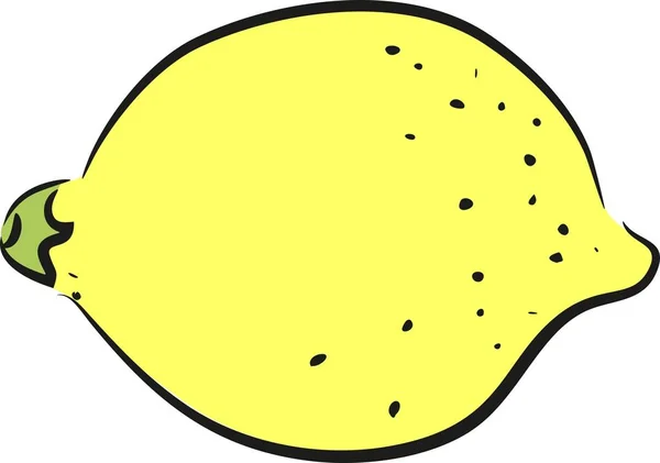 Sketch Yellow Lemon — Stock Vector