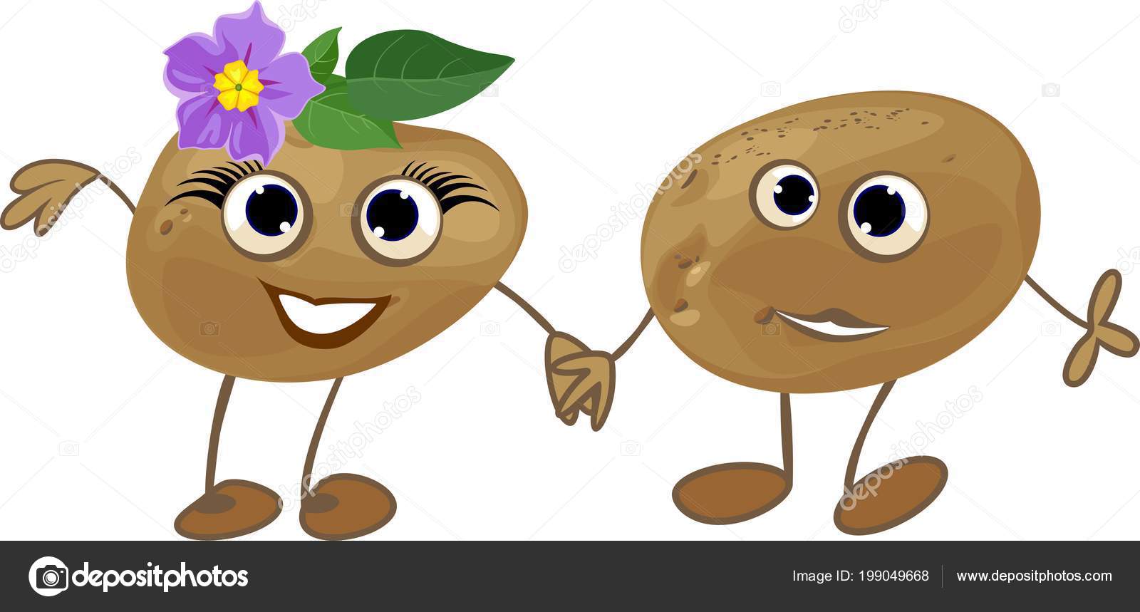Couple Funny Potatoes Personification Gender Symbols ⬇ Vector Image by © mariaflaya | Vector Stock 199049668