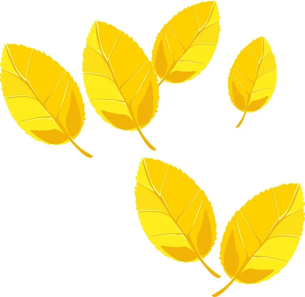 Fundo Com Voando Folhas Amarelas Queda — Vetor de Stock