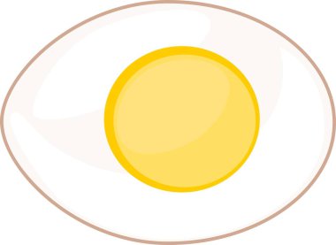 Haşlanmış tavuk yumurta dilimlenmiş