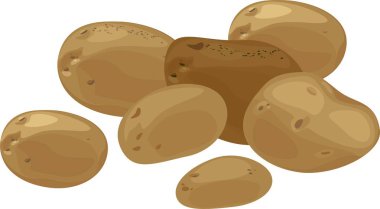 Beyaz arka planda soyulmamış patates çubukları