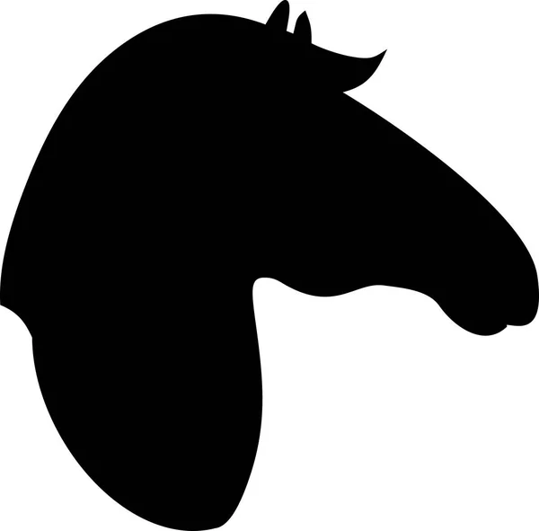 Silhueta Cabeça Cavalo — Vetor de Stock