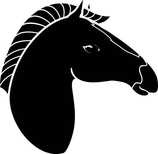 Silhouette Horse Head — Stock Vector