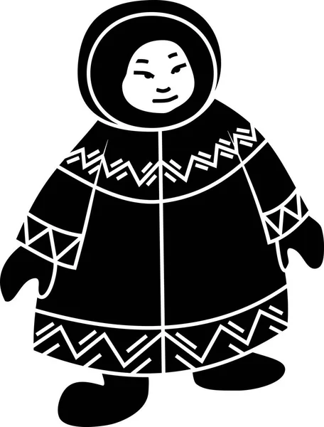 Eskimo Στα Εθνικά Ρούχα — Διανυσματικό Αρχείο
