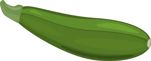 Hijau Segar Zucchini Latar Belakang Putih - Stok Vektor