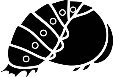 Siyah beyaz zemin üzerine uğur böceği çizgi film pupa silüeti