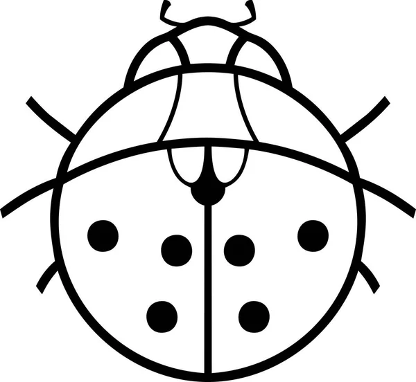 Coloring Page Stylized Cartoon Ladybird — Stock Vector