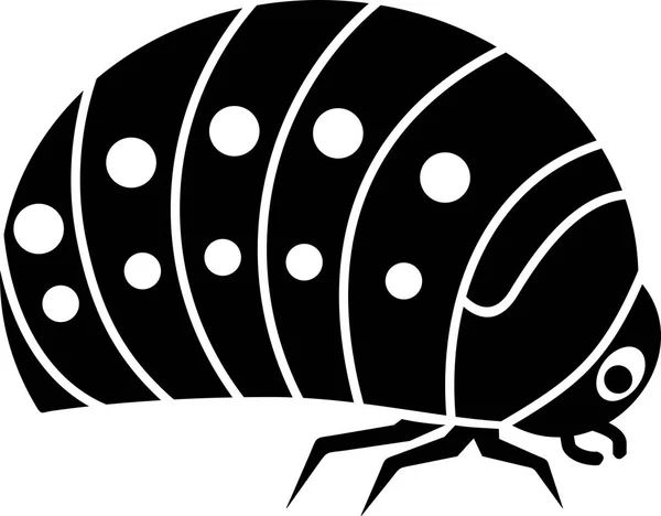 Larva Colorado Escarabajo Patata Sobre Fondo Blanco — Vector de stock