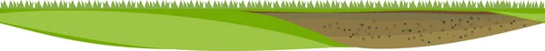 Frontière Agricole Abstraite Avec Champ Vert Labouré — Image vectorielle