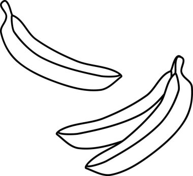  Soyulmamış muzlarla renklendirme sayfası