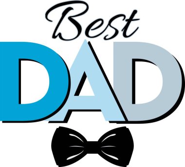 Babalar günü veya doğum günü için en iyi baba vektör imajı.