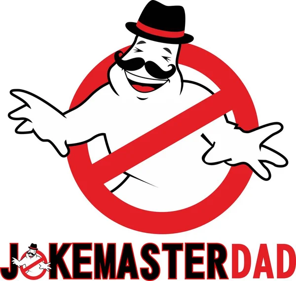 Spøk Master Dad Hilser Kort Eller Tshirt Print Fars Dag – stockvektor