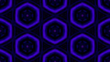 Konser, gece kulübü, müzik videosu, etkinlikler, gösteriler, moda, tatil, sergi, LED ekranlar ve projeksiyon haritalama için soyut çok renkli döngü kaleydoskop animasyonu.